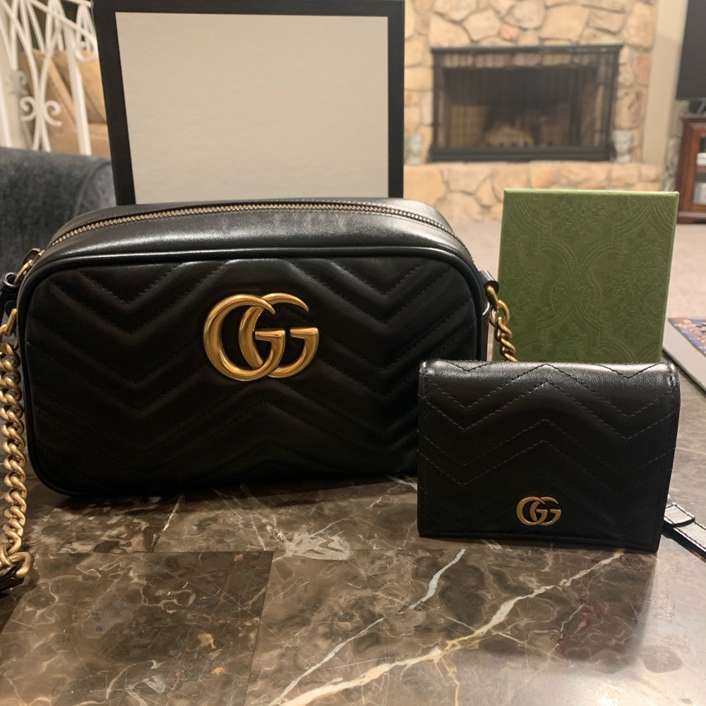 Gucci Marmont Camera Bag and Wallet